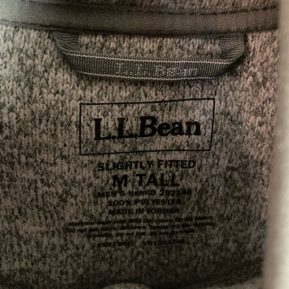 LL Bean Men’s Sweater Zip Up Large gray - Picture 2 of 9